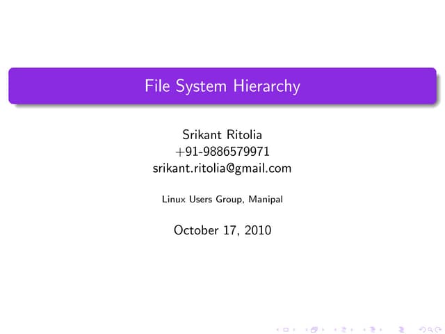 File System Hierarchy