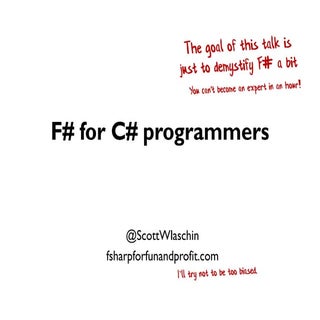 F# for C# Programmers