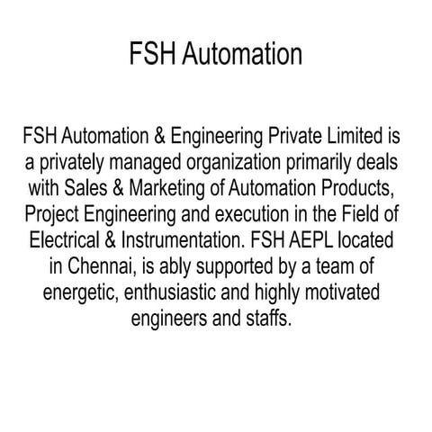 Fsh automation services | PDF