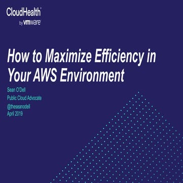AWS Summit Singapore 2019 | How to Reduce Spend and Improve Efficiency in you...