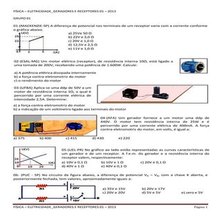 Física – eletricidade geradores e r...