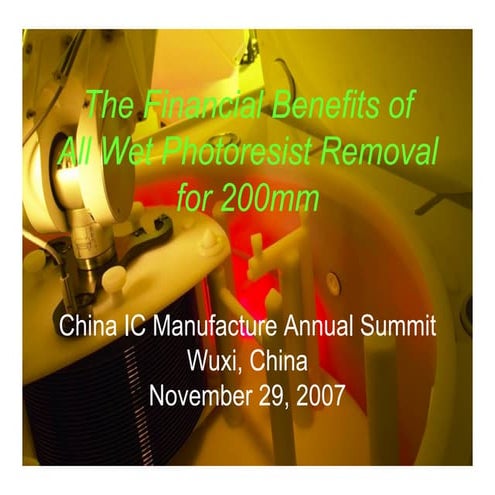FSI China IC Manufacture Annual Summit 2007   Final