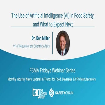 The Use of Artificial Intelligence (AI) in Food Safety, and What to Expect Next