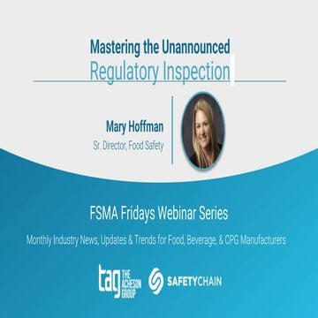 Mastering the Unannounced Regulatory Inspection