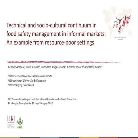 Technical and socio-cultural continuum in food safety management in informal ...