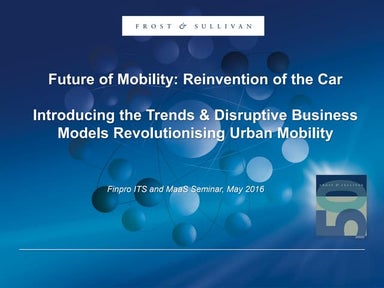 Future of Mobility: Reinvention of the Car
