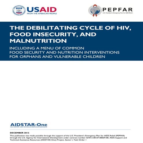 AIDSTAR-One Issue Paper: The Debilitating Cycle of HIV, Food Insecurity ...