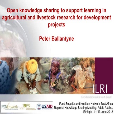 Open knowledge sharing to support learning in agricultural and livestock rese...
