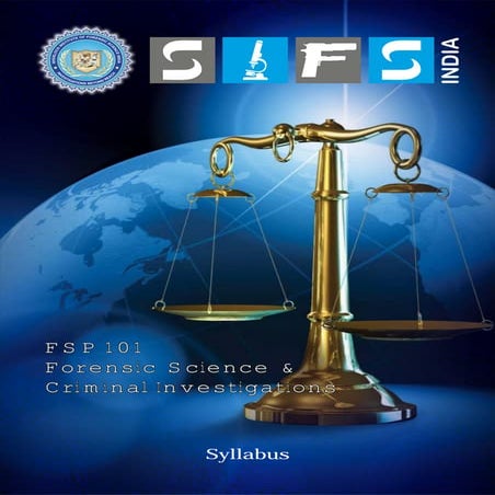 Fsp 101-forensic science criminal investigation syllabus for training