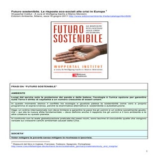 FRASI E BRANI SCELTI DA "FUTURO SOS...