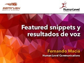 Resultados destacados y búsqueda de voz - Fernando Maciá OMExpo 2018