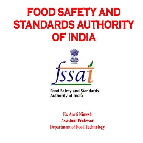 FSSAI Act and its Food safety initiatives