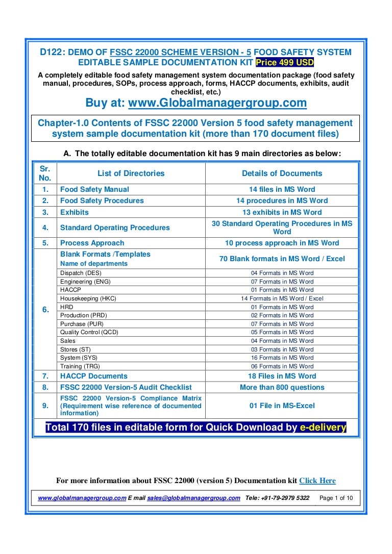 Iso 22000 Manual Free Download Iso 22000 Manual Free Download