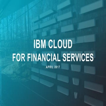 IBM Cloud for Financial Services Overview
