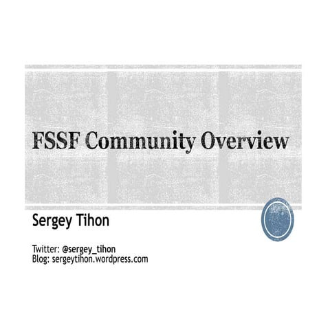 Fssf community overview
