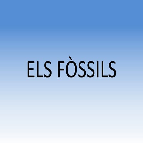 Fòssils 3r ESO