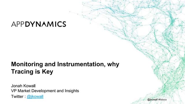 #Fstoco  - Monitoring and Instrumentation, why Tracing is Key