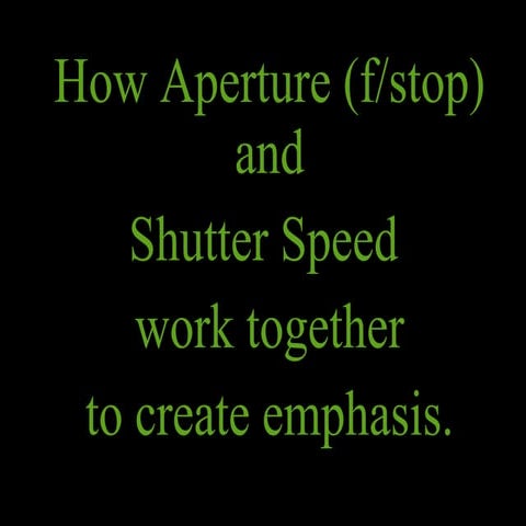 Fstop & Shutterspeed