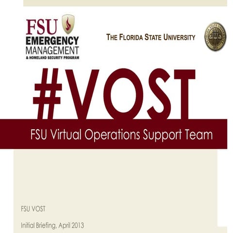 Introduction to FSU VOST - Spring 2013