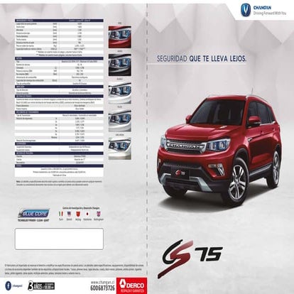 Ficha técnica Changan CS75 Automático 2017