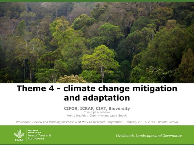 thumbnail of  Theme 4 - Climate Change Mitigation and Adaptation