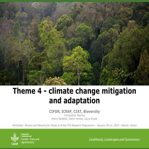 Theme 4 - Climate Change Mitigation and Adaptation