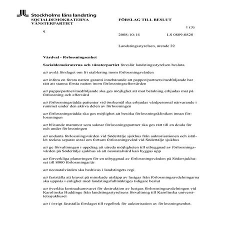 Vårdval Förlossning