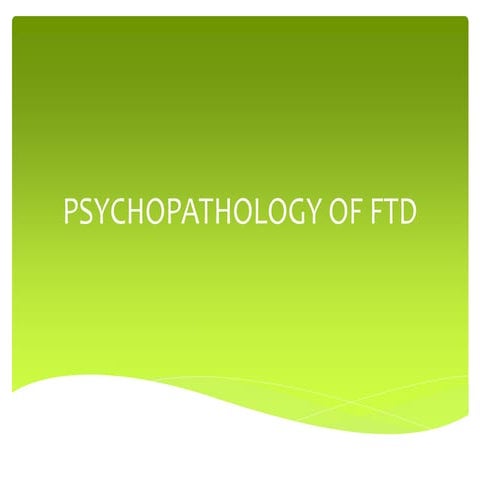 psychopathology of formal thaught disorder