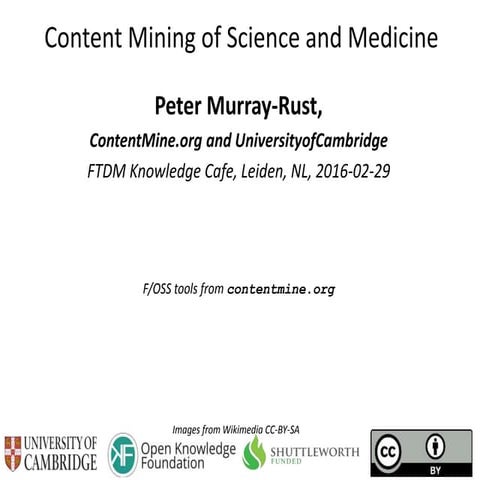 Text and Data Mining explained at FTDM