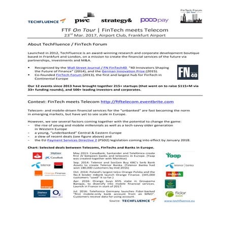 FTF On Tour | FinTech meets Telecom