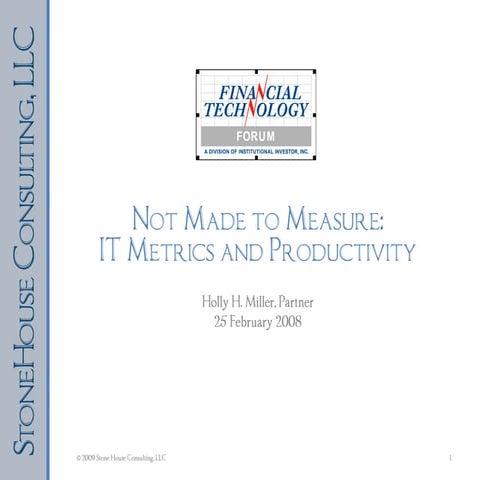 FTF Winter Workshop--IT Metrics