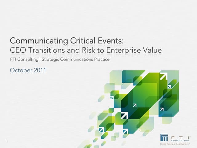 FTI CEO Transition Study