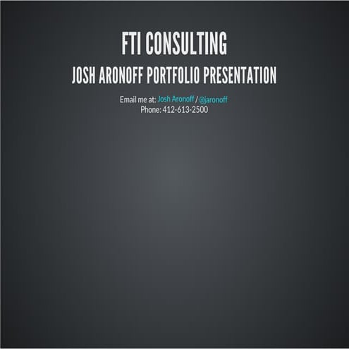 Case Study: FTI Consulting | PPTX