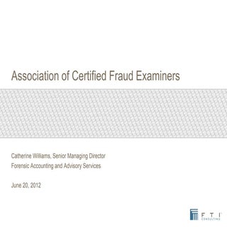 FTI: Financial Statement Frauds - C...