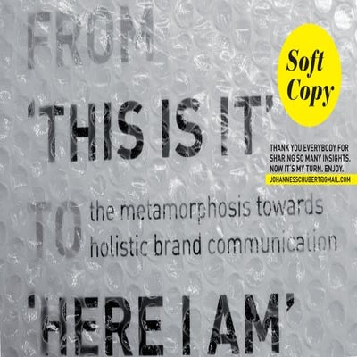 From ‘This is it’ to ‘Here I am’