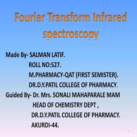 Fourier Transform Infrared Spectrometry (FTIR) and Textile | PDF
