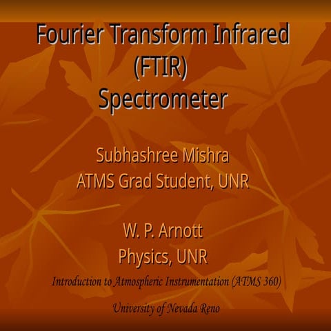 Principles of ftir | PPT