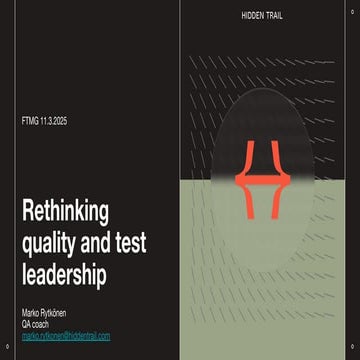 Rethinking quality and test leadership (SAP Finug, FTMG)