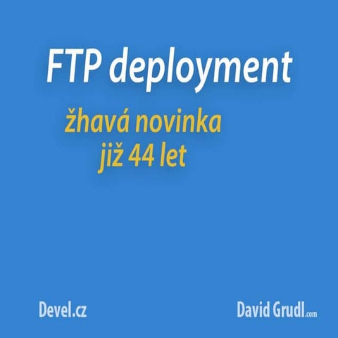 FTP deployment Devel 2015