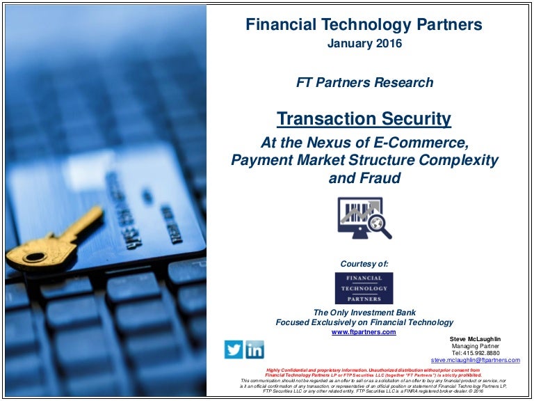 Ft Partners Research Transaction Security At The Nexus Of E Commer Images, Photos, Reviews