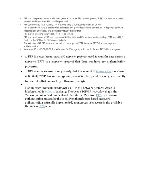 Ftp is a complete