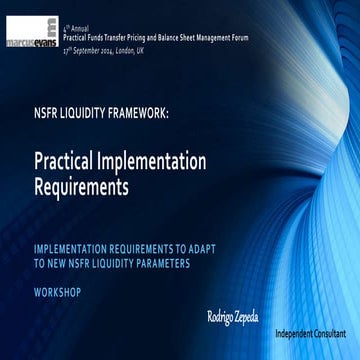 Basel III NSFR Liquidity Framework: Practical Implementation Requirements