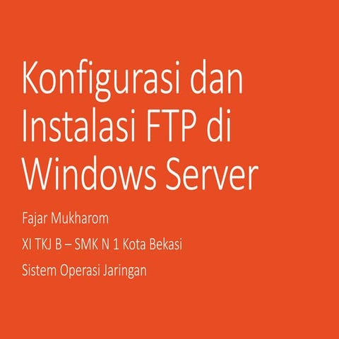 Ftp server di windows server 2008