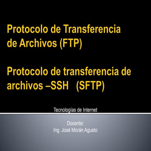 Protocolos FTP y SFTP