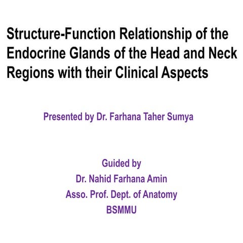 Structure-Function Relationship of the Endocrine Glands of the Head and Neck ...