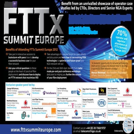 FTTx Summit Europe 2012