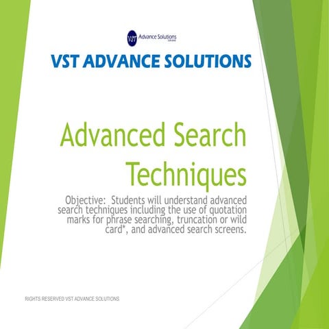 Advanced searchtechniques