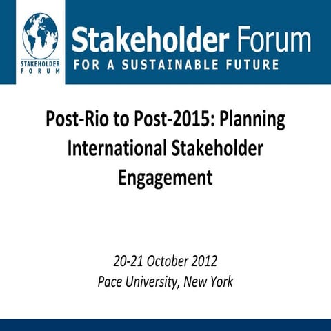 Framework for Action for Post-Rio/Post-2015