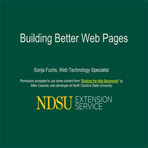 Building Better Websites