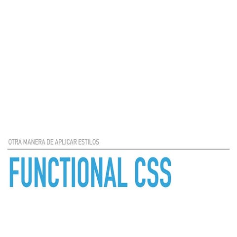 Fuctional css